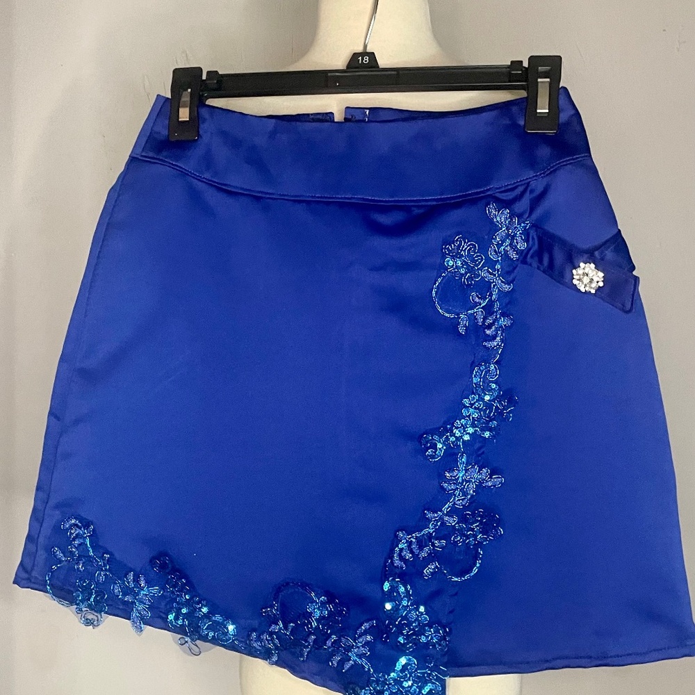NEW  Handcrafted Fashion Blue Short Skirt xs